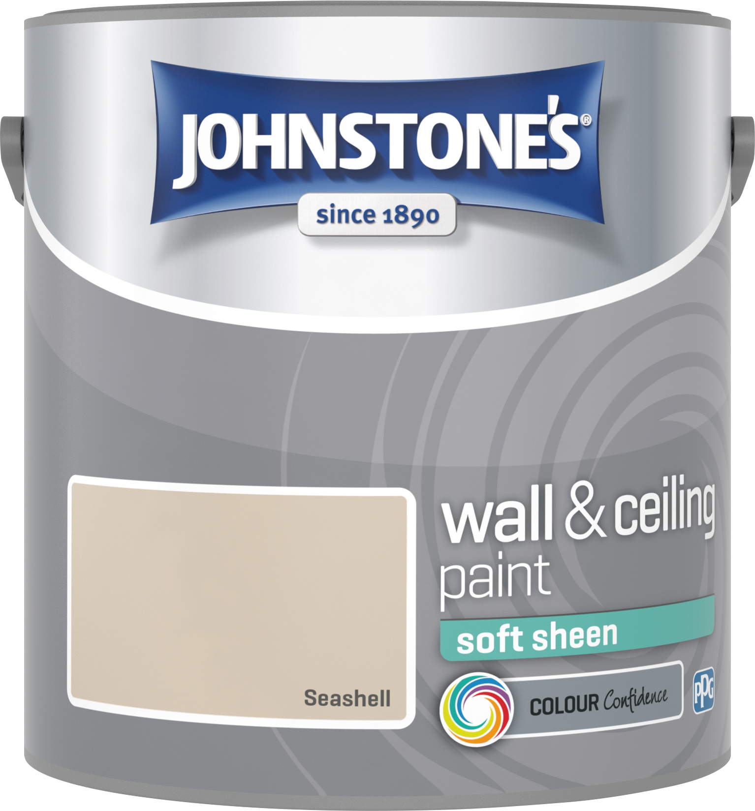 Johnstone's 304158 2.5 Litre Soft Sheen Emulsion Paint - Seashell