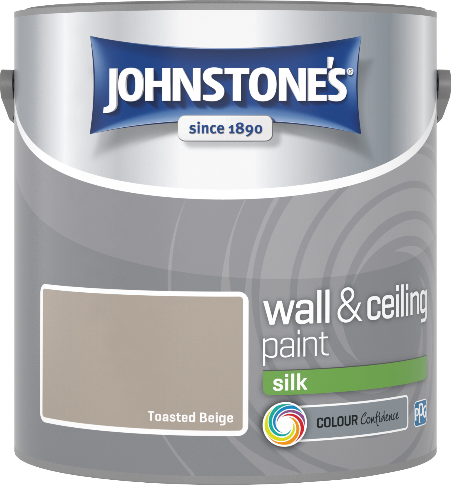 Johnstone's 304171 2.5 Litre Silk Emulsion Paint - Toasted Beige