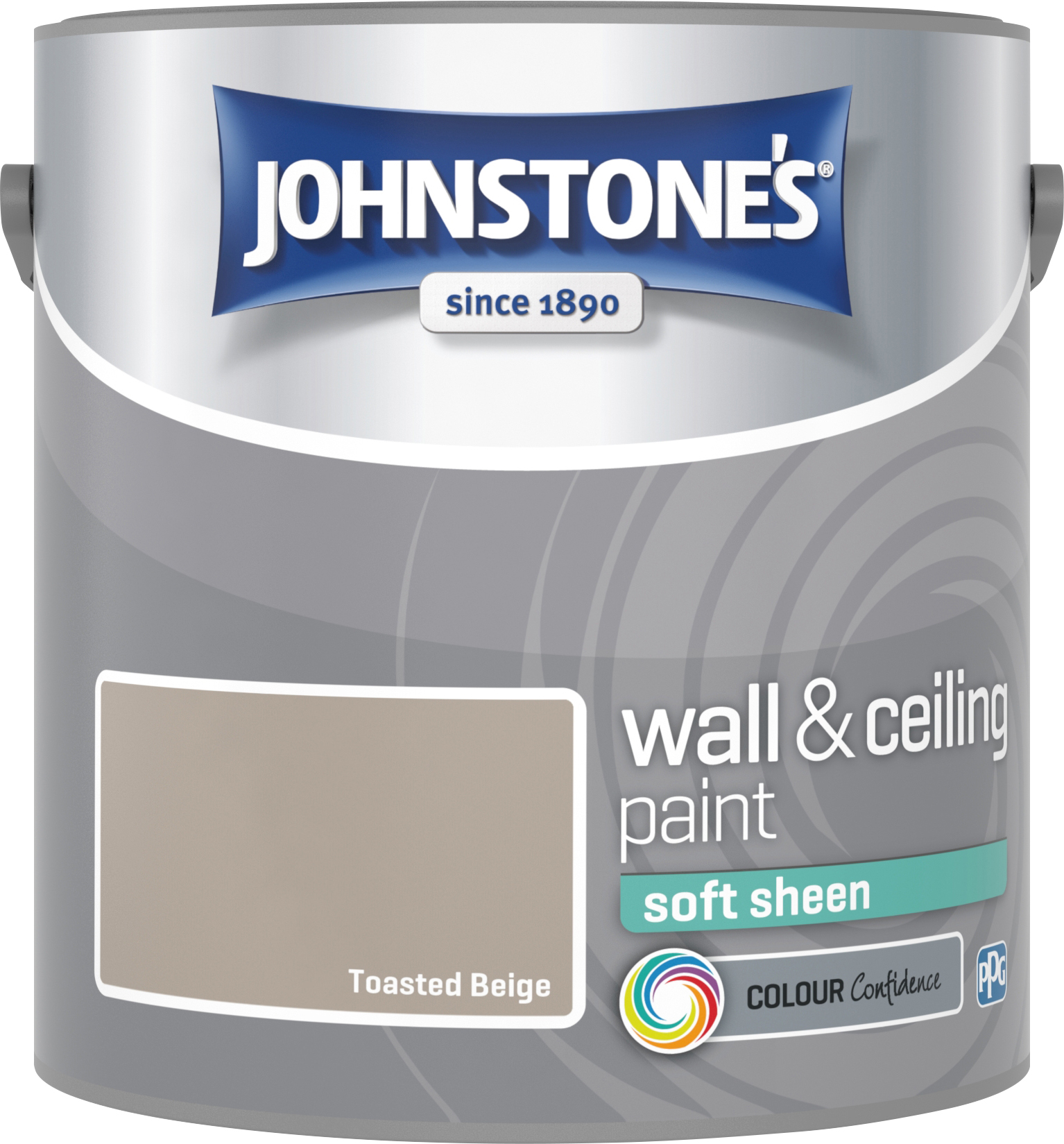 Johnstone's 304172 2.5 Litre Soft Sheen Emulsion Paint - Toasted Beige