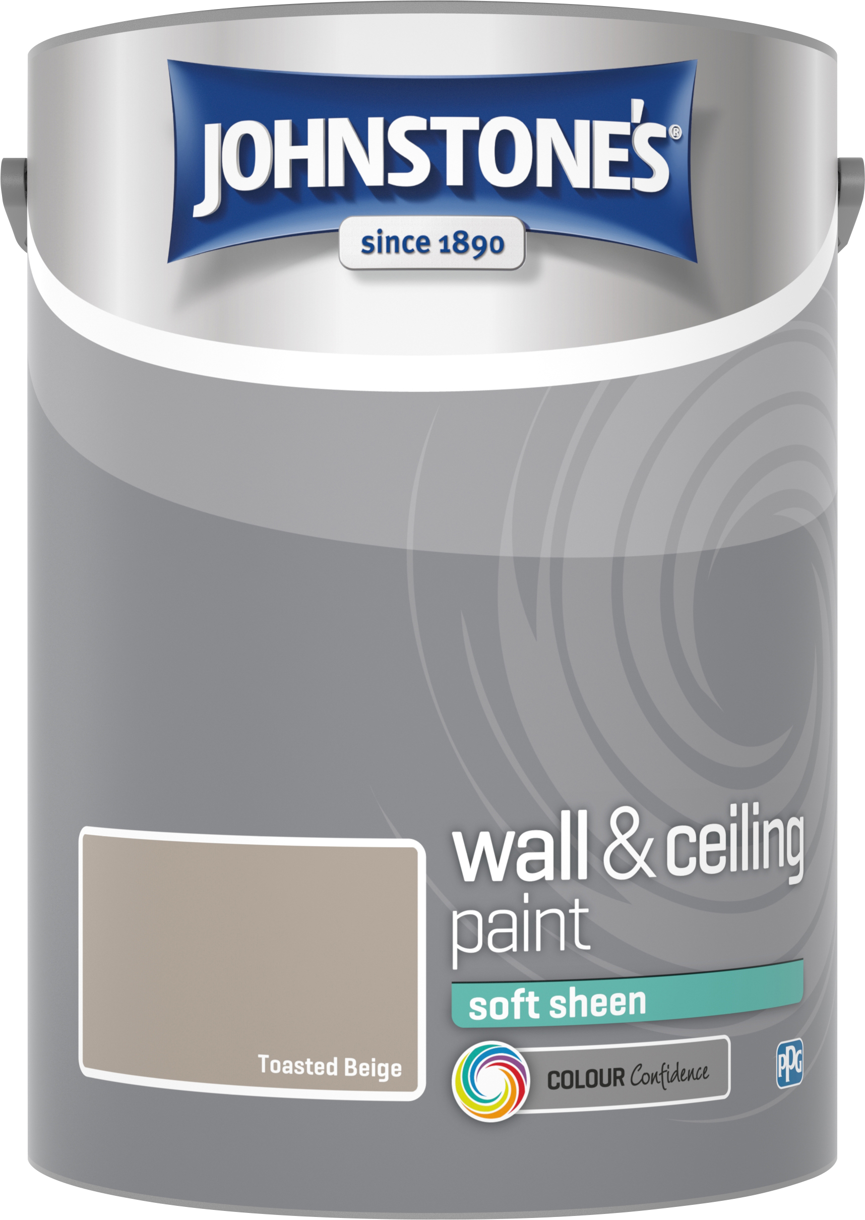 Johnstone's 304195 5 Litre Soft Sheen Emulsion Paint - Toasted Beige