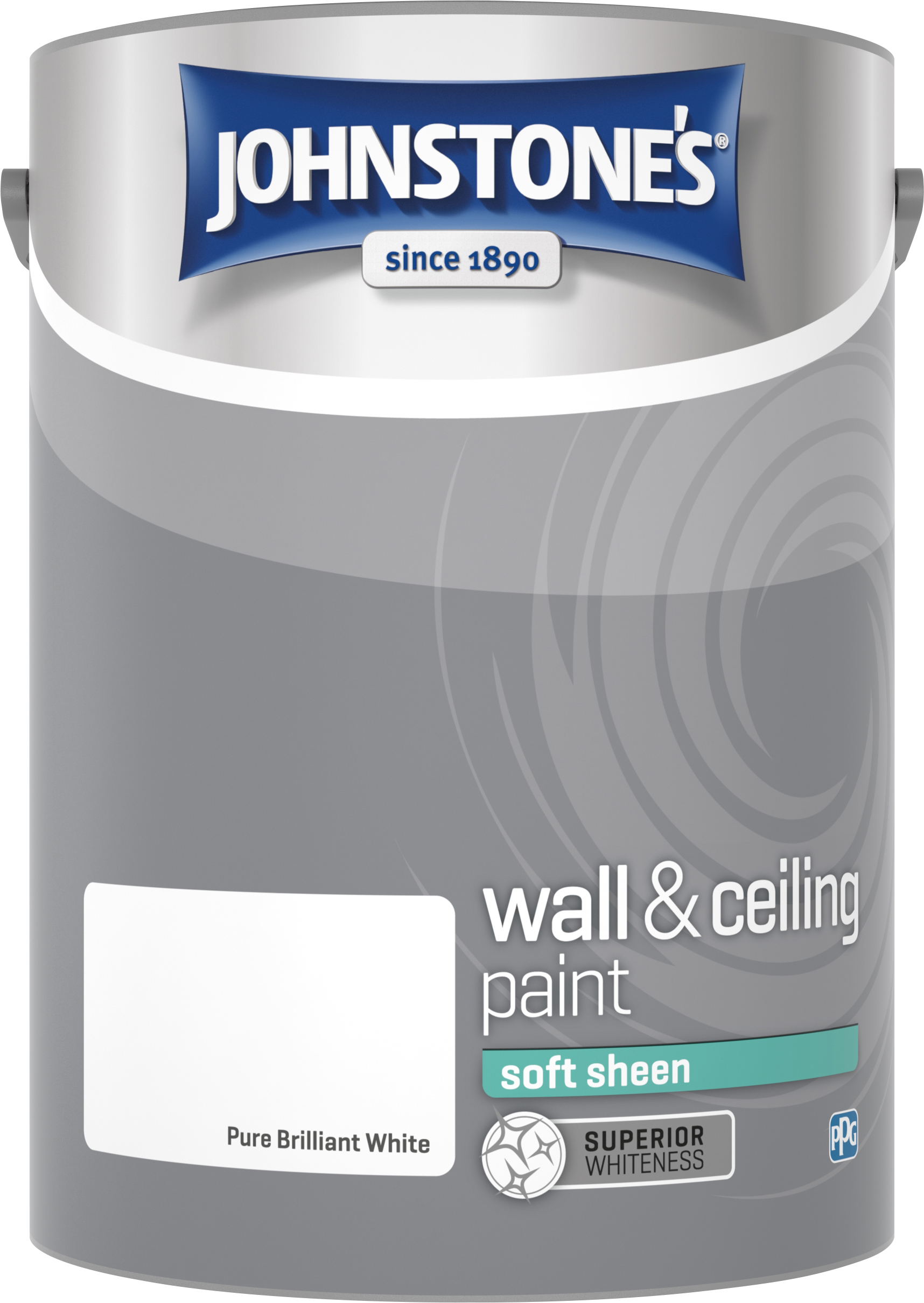 Johnstone's 304199 5 Litre Soft Sheen Emulsion Paint - Brilliant White