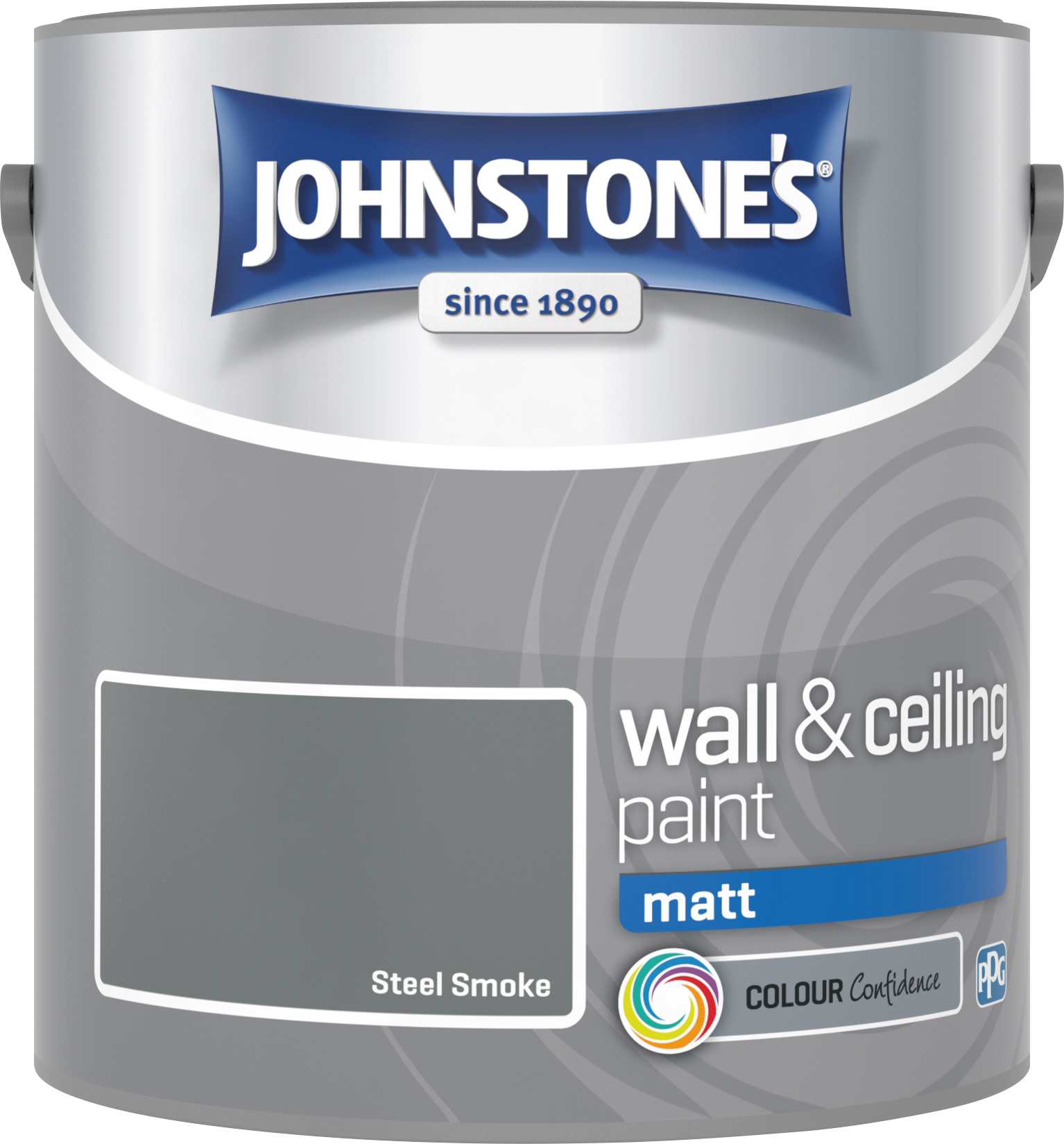 Johnstone's 305978 2.5 Litre Matt Emulsion Paint - Steel Smoke