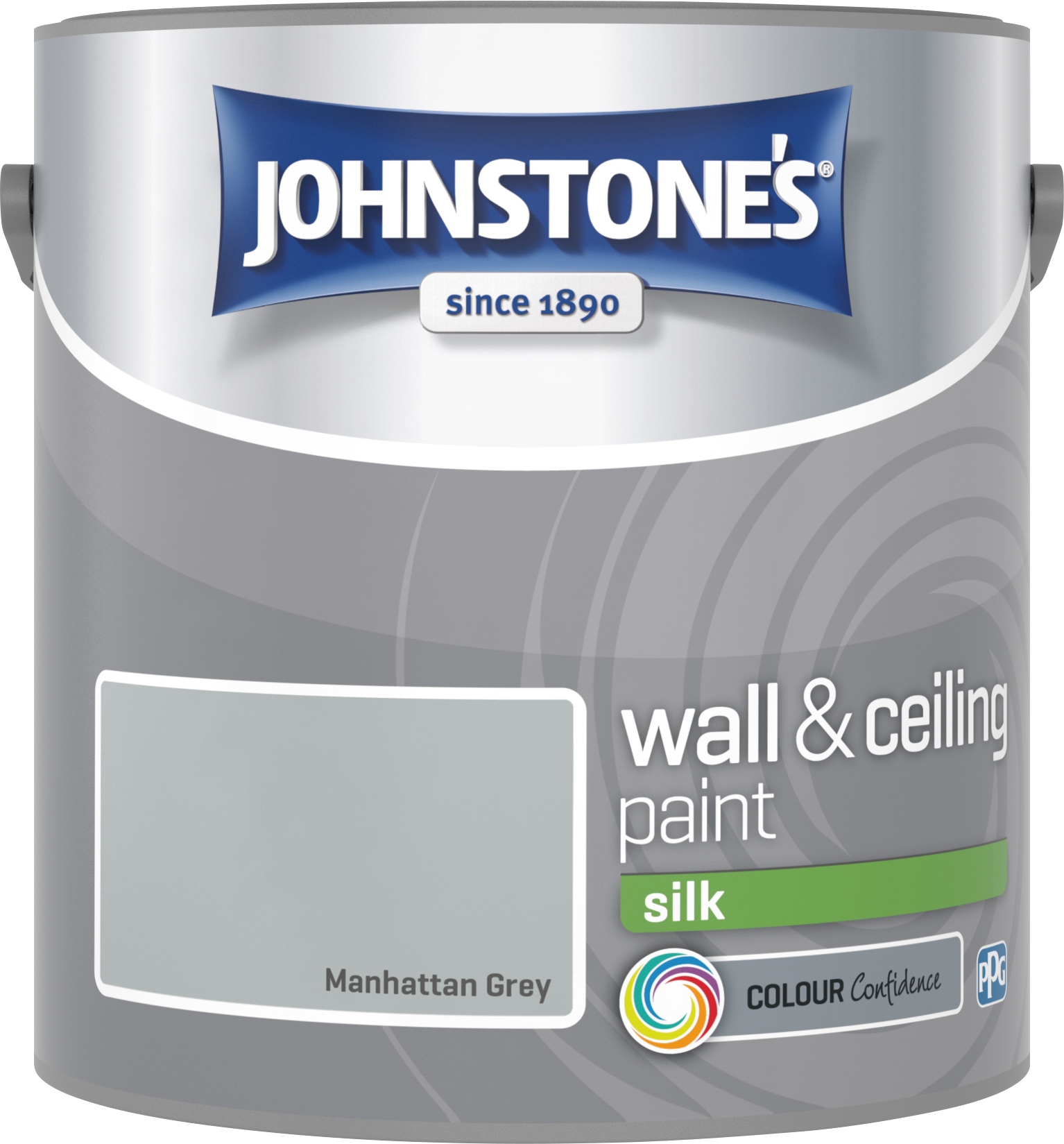 Johnstone's 307066 2.5 Litre Silk Emulsion Paint - Manhattan Grey