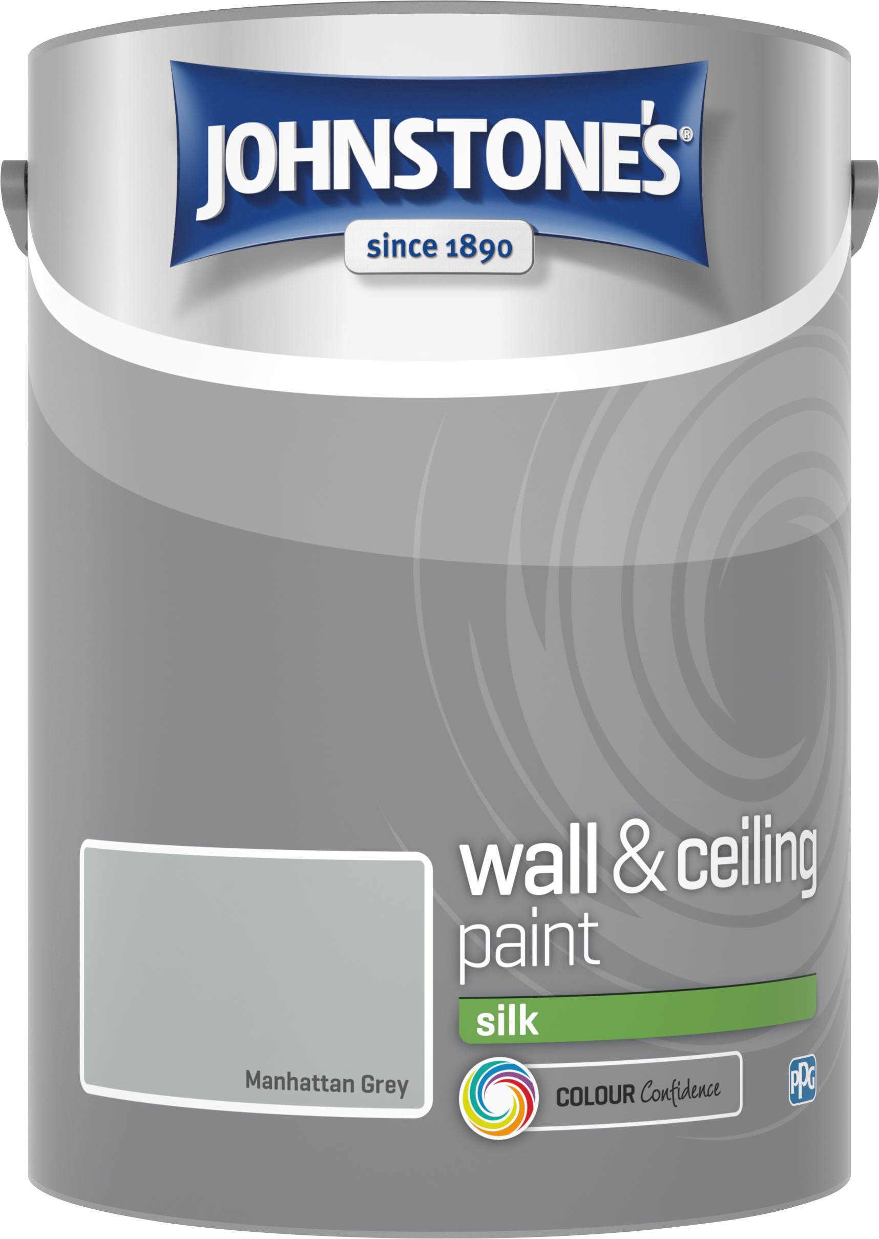 Johnstone's 307782 5 Litre Silk Emulsion Paint - Manhattan Grey