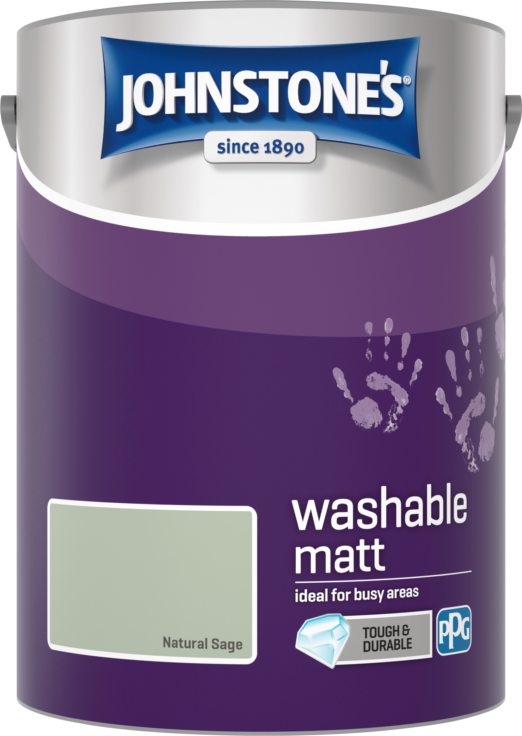 Johnstone's 5 Litre Washable Matt Emulsion Paint - Natural Sage