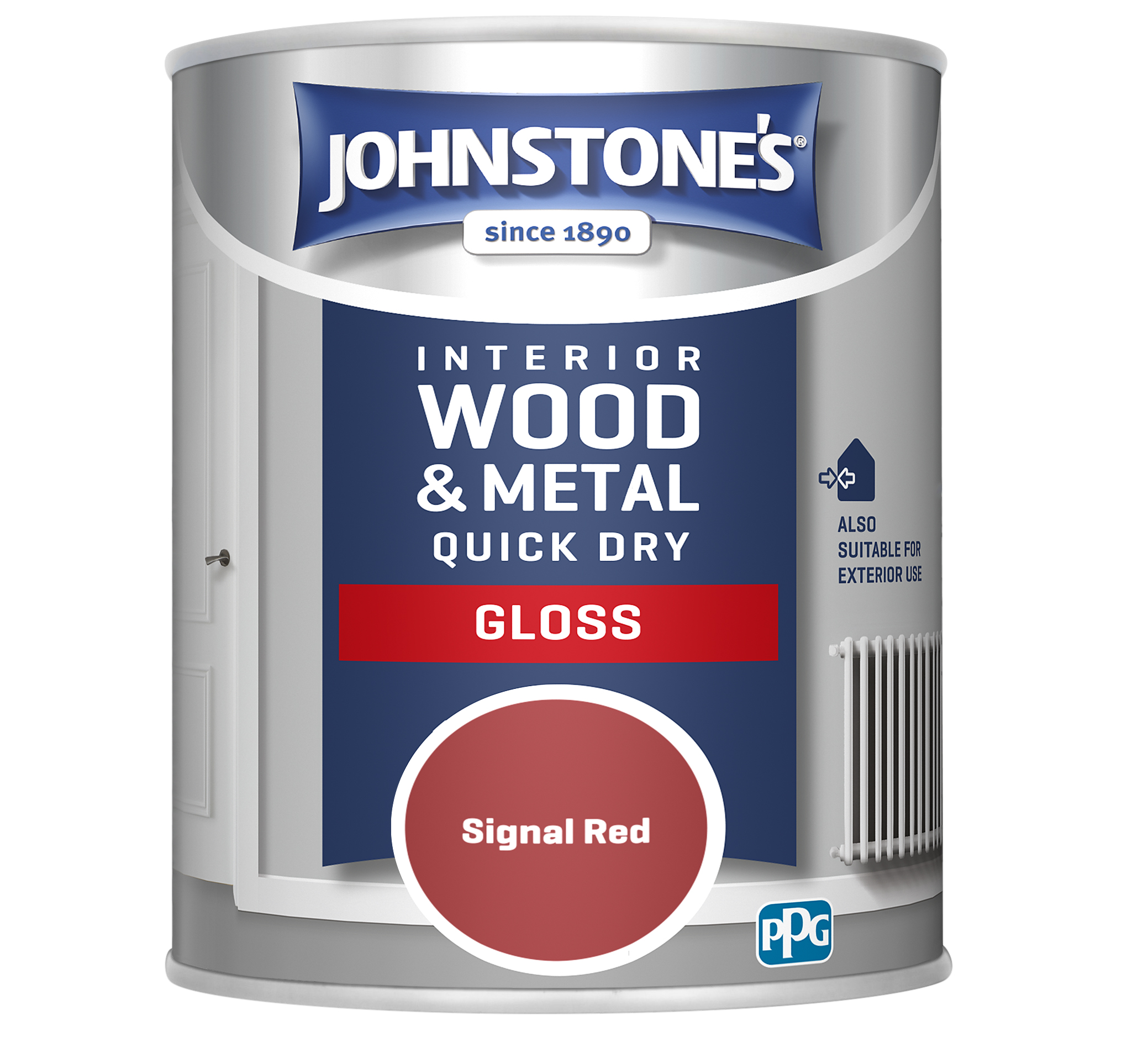 Johnstones 750ml Quick Dry Gloss Paint - Signal Red