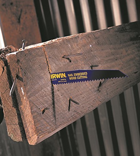 IRWIN Sabre Saw BladeNail Embedded Wood 956R 225mm Pack of 2