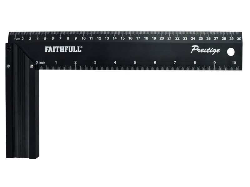 Faithfull Prestige Try Square Black Aluminium 300mm