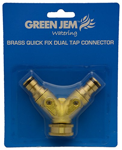 Green Jem Quick Fix Brass Dual Tap Connector