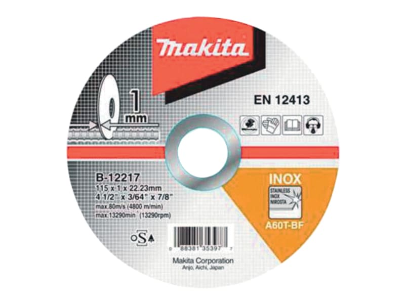 Makita Thin Cutting Wheel 115 x 1 x 22.23mm (Pack 10)