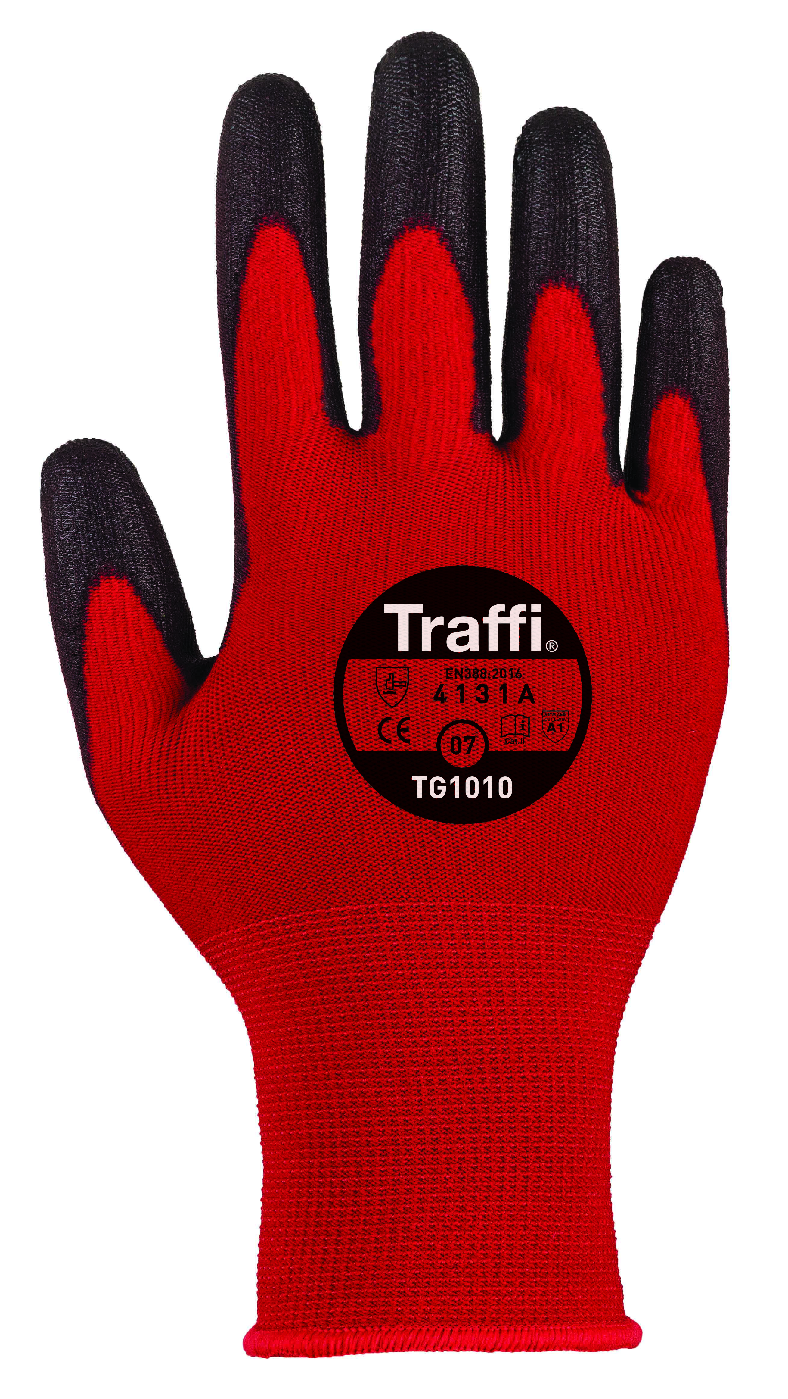 Traffiglove X-dura Pu Palm Dipped Gloves - Size 8 - Pack Of 10 Pairs