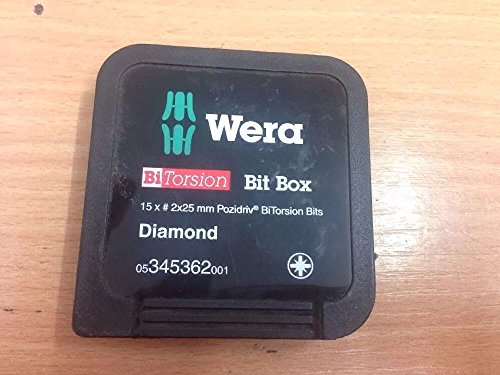 Wera 855/4 BDC BiTorsion Pozidriv PZ2 Diamond Bit Box 15