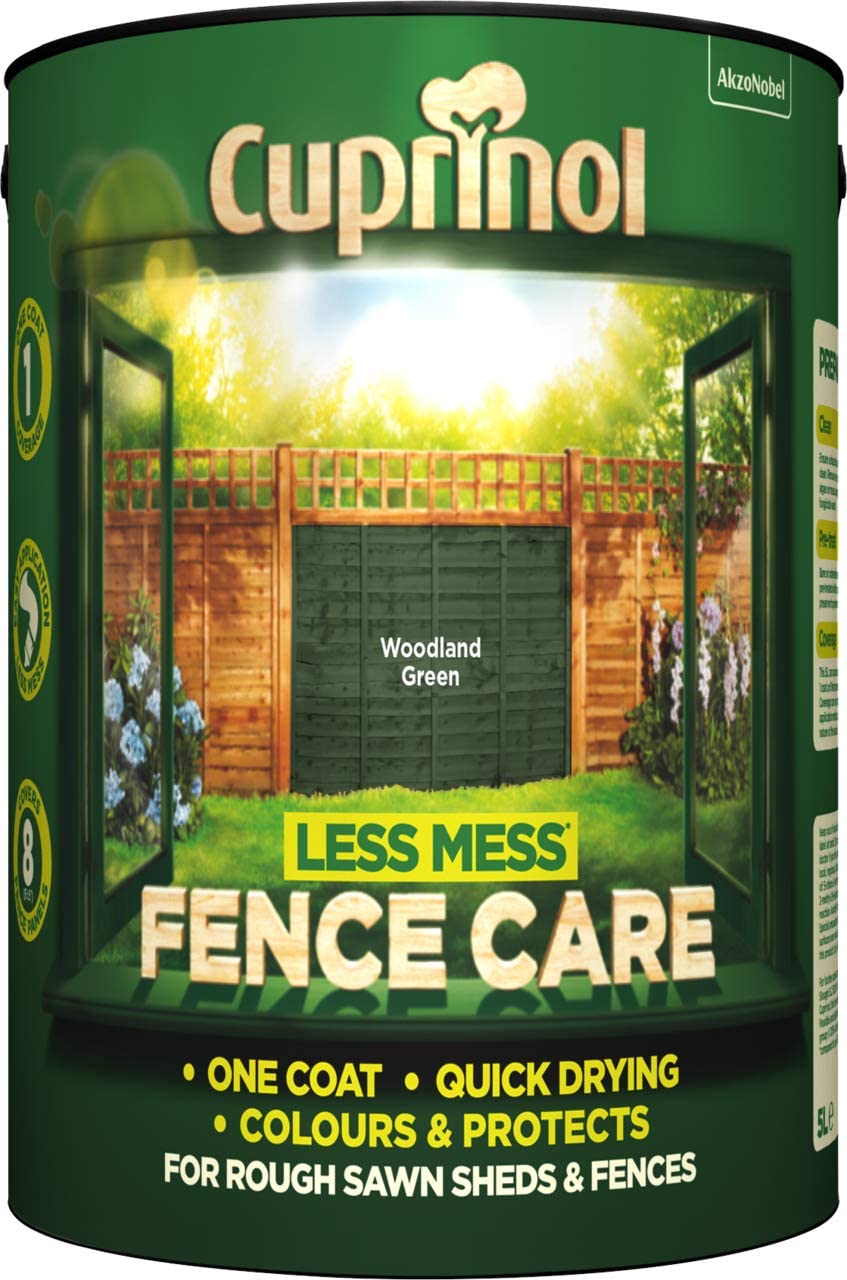 Cuprinol Less Mess Fence Care - 5l - Woodland Green