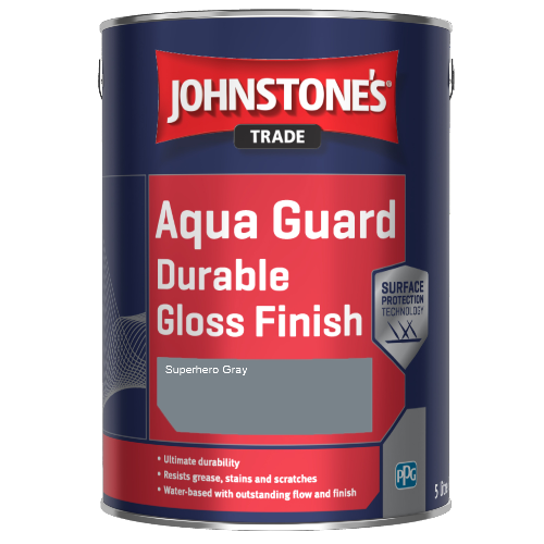Johnstone's Aqua Guard Durable Gloss Finish - Superhero Gray  - 1ltr