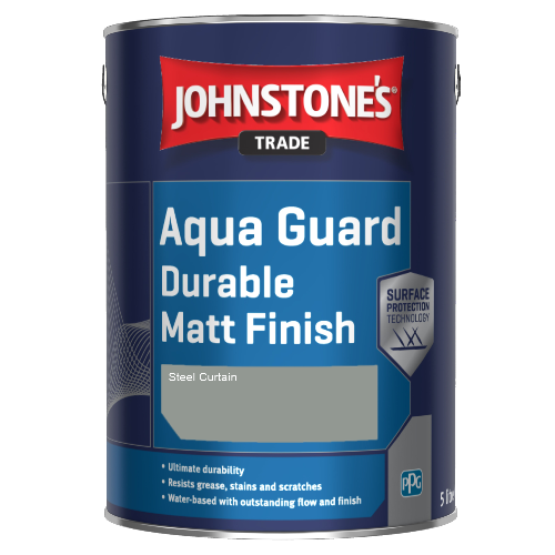 Johnstone's Aqua Guard Durable Matt Finish - Steel Curtain - 1ltr