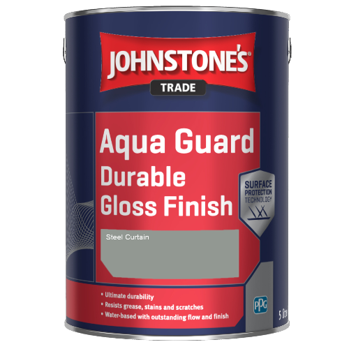 Johnstone's Aqua Guard Durable Gloss Finish - Steel Curtain - 1ltr