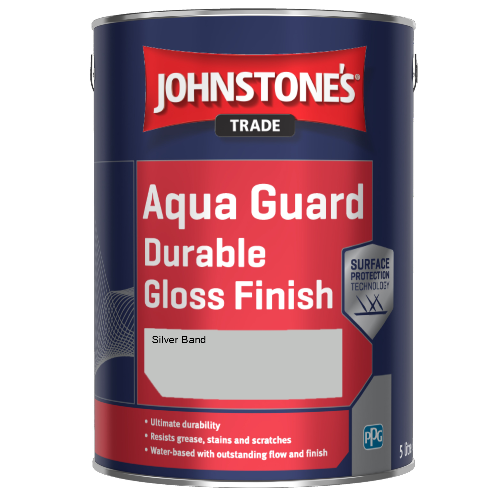 Johnstone's Aqua Guard Durable Gloss Finish - Silver Band - 1ltr