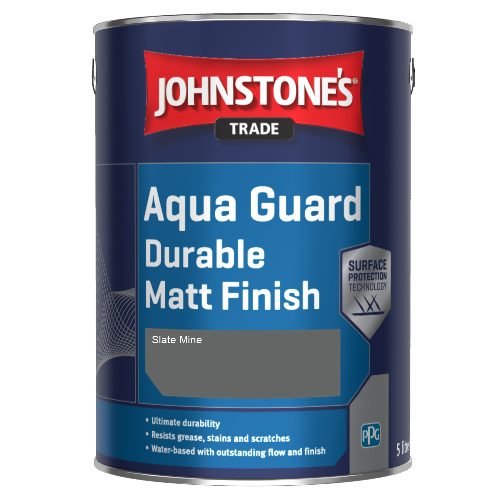 Johnstone's Aqua Guard Durable Matt Finish - Slate Mine - 5ltr