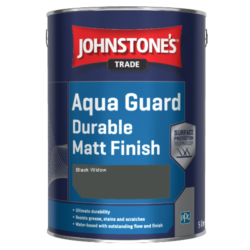 Johnstone's Aqua Guard Durable Matt Finish - Black Widow - 1ltr