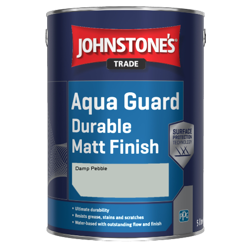Johnstone's Aqua Guard Durable Matt Finish - Damp Pebble - 1ltr