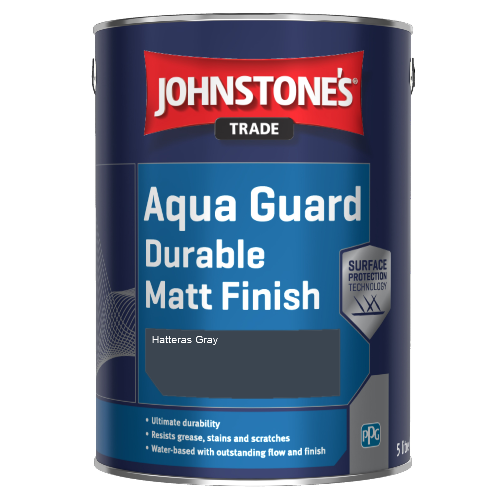 Johnstone's Aqua Guard Durable Matt Finish - Hatteras Gray - 5ltr