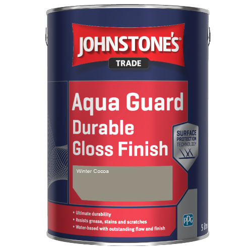 Johnstone's Aqua Guard Durable Gloss Finish - Winter Cocoa - 1ltr