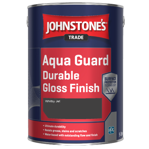 Johnstone's Aqua Guard Durable Gloss Finish - Whitby Jet - 1ltr