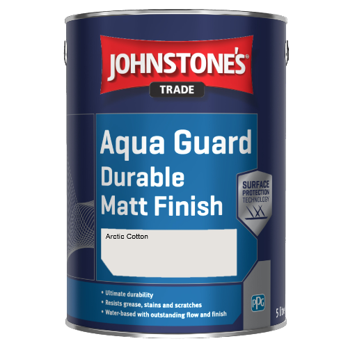 Johnstone's Aqua Guard Durable Matt Finish - Arctic Cotton - 1ltr