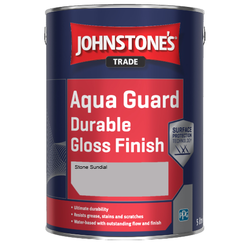 Johnstone's Aqua Guard Durable Gloss Finish - Stone Sundial - 1ltr
