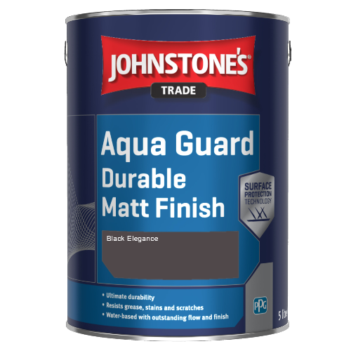 Johnstone's Aqua Guard Durable Matt Finish - Black Elegance - 1ltr