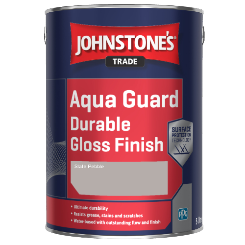 Johnstone's Aqua Guard Durable Gloss Finish - Slate Pebble - 5ltr