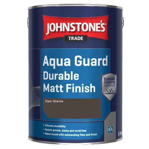 Johnstone's Aqua Guard Durable Matt Finish - Dark Granite - 1ltr