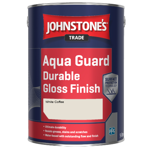 Johnstone's Aqua Guard Durable Gloss Finish - White Coffee - 1ltr