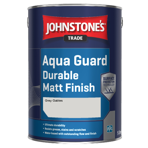 Johnstone's Aqua Guard Durable Matt Finish - Grey Gables - 1ltr