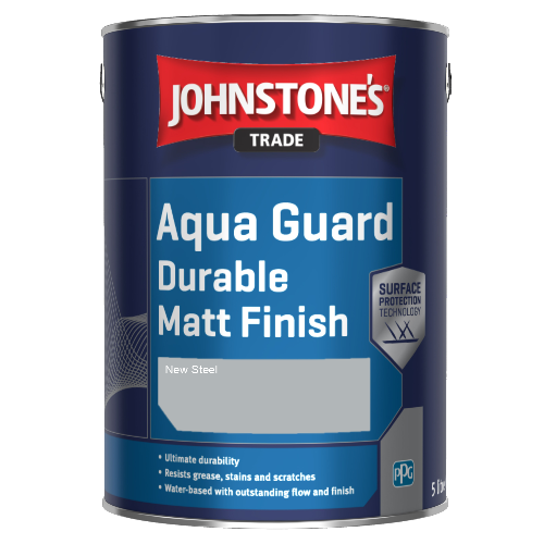 Johnstone's Aqua Guard Durable Matt Finish - New Steel - 1ltr