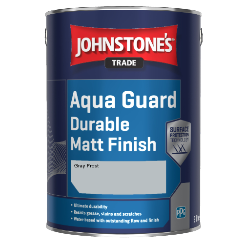 Johnstone's Aqua Guard Durable Matt Finish - Gray Frost - 1ltr
