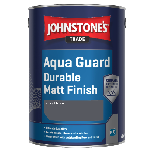 Johnstone's Aqua Guard Durable Matt Finish - Gray Flannel - 1ltr