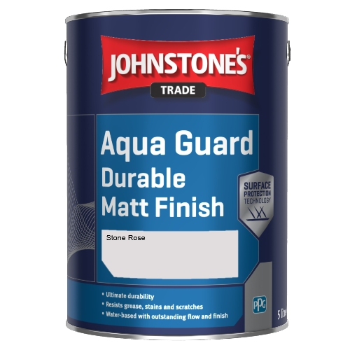 Johnstone's Aqua Guard Durable Matt Finish - Stone Rose - 1ltr