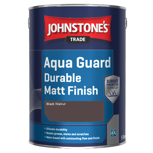 Johnstone's Aqua Guard Durable Matt Finish - Black Walnut - 5ltr
