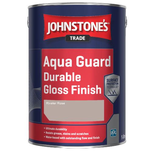 Johnstone's Aqua Guard Durable Gloss Finish - Riveter Rose - 1ltr