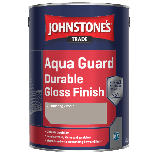 Johnstone's Aqua Guard Durable Gloss Finish - Simmering Smoke - 1ltr