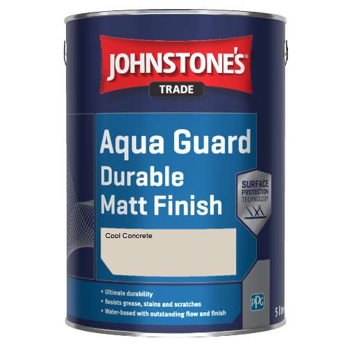 Johnstone's Aqua Guard Durable Matt Finish - Cool Concrete - 1ltr