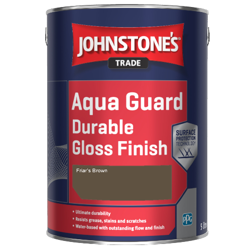 Johnstone's Aqua Guard Durable Gloss Finish - Friar's Brown - 1ltr