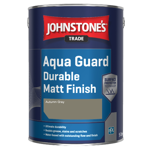 Johnstone's Aqua Guard Durable Matt Finish - Autumn Gray - 1ltr