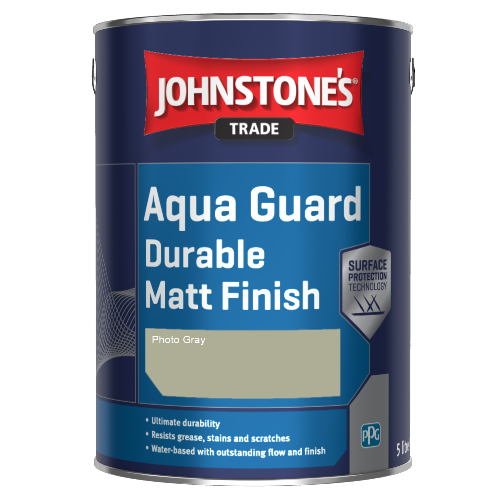 Johnstone's Aqua Guard Durable Matt Finish - Photo Gray - 1ltr