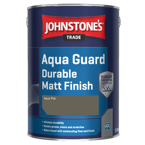Johnstone's Aqua Guard Durable Matt Finish - Mud Pot - 1ltr