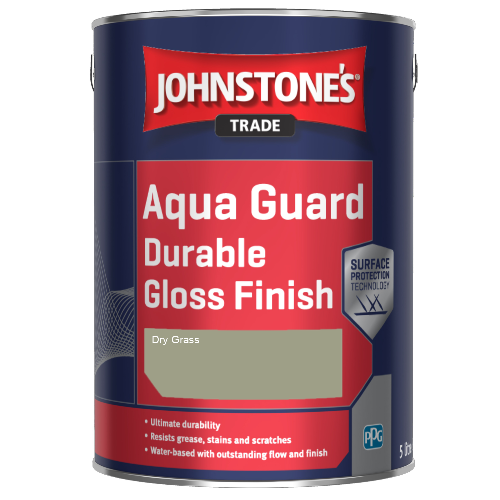 Johnstone's Aqua Guard Durable Gloss Finish - Dry Grass - 5ltr