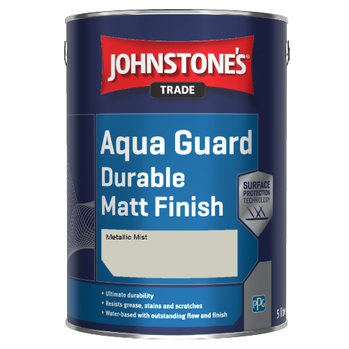 Johnstone's Aqua Guard Durable Matt Finish - Metallic Mist - 2.5ltr