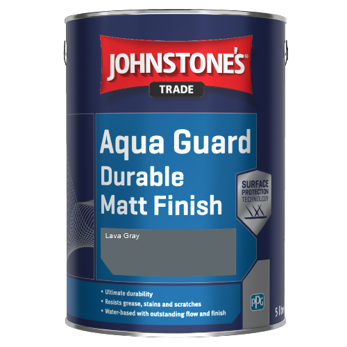 Johnstone's Aqua Guard Durable Matt Finish - Lava Gray - 1ltr