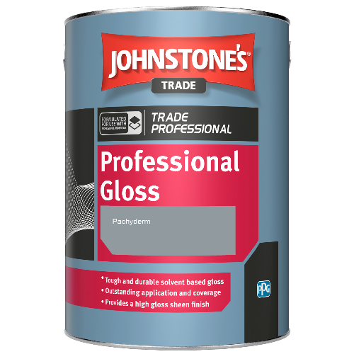 Johnstone's Professional Gloss spirit based paint - Pachyderm - 2.5ltr